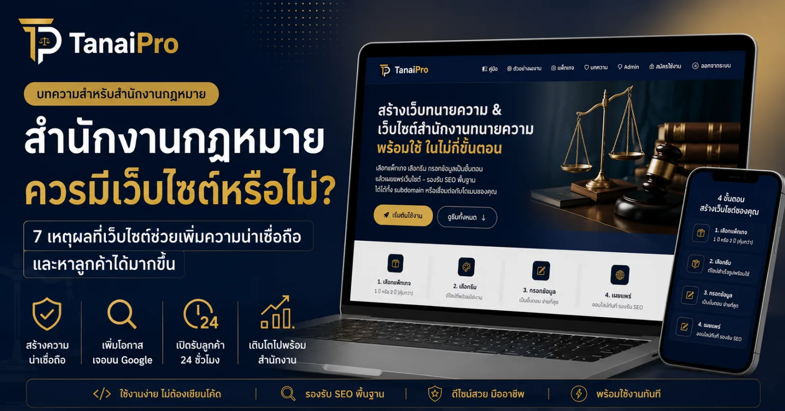 7 เหตุผลที่สำนักงานกฎหมายควรมีเว็บไซต์